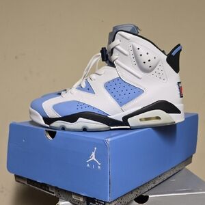 Air Jordan Blue and White Sneakers